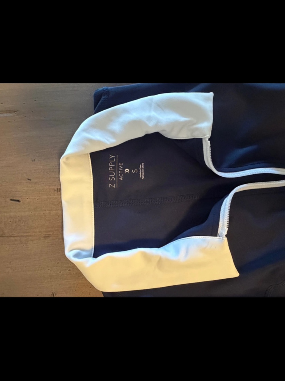 Z Supply Navy Sleeveless Polo Dress with White Collar & Zip - Picture 2 of 3